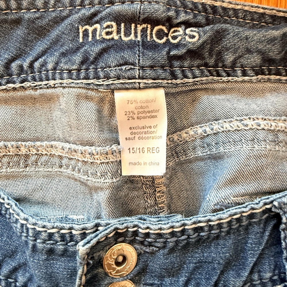 Maurices Heavy Stitch Bootcut Jeans with embroidered pockets - Picture 6 of 6